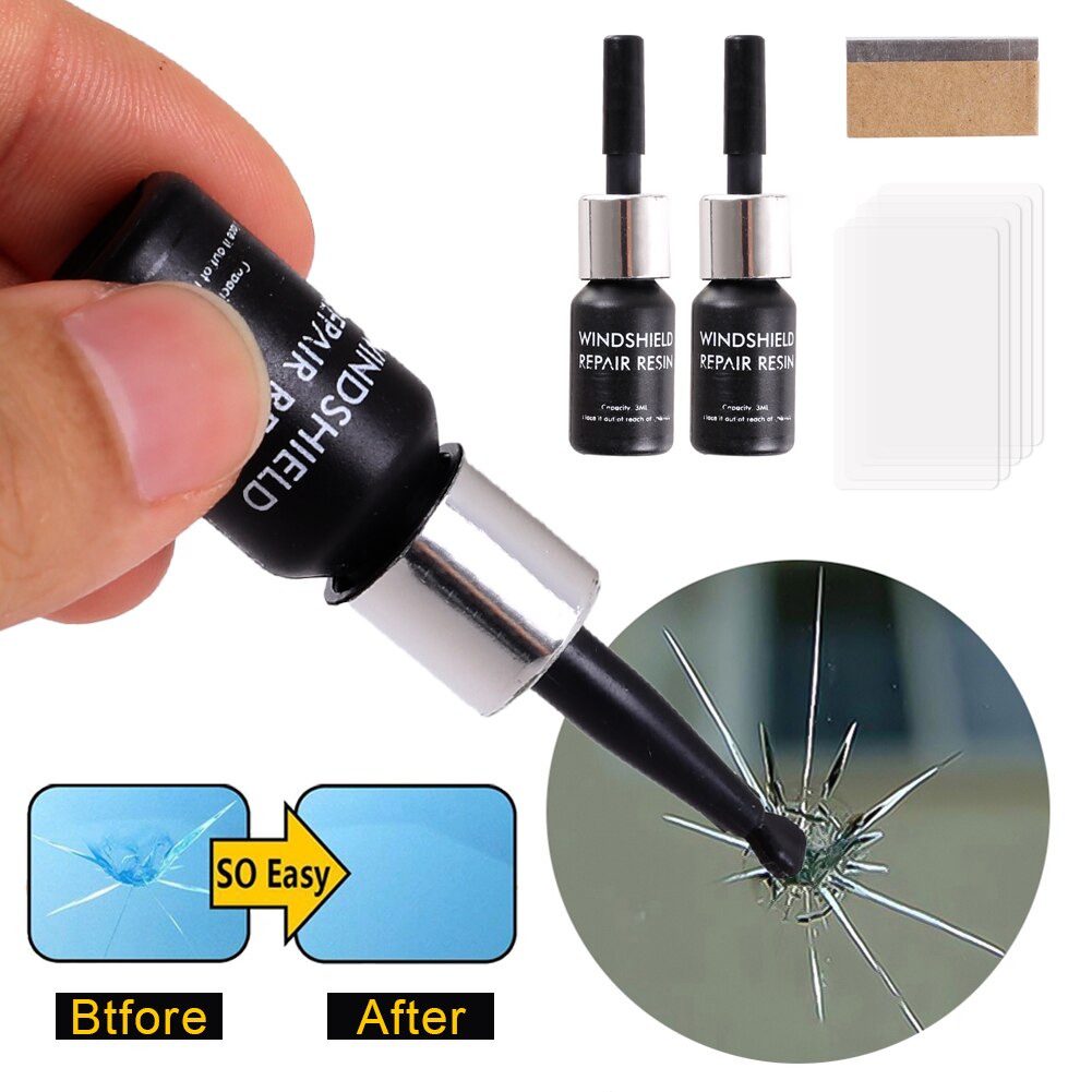 Automotive Glass Nano Repair Fluid DIY Car Windshield Repair Tool Windscreen Scratch Crack Restore Auto Window Repair Tool Kit