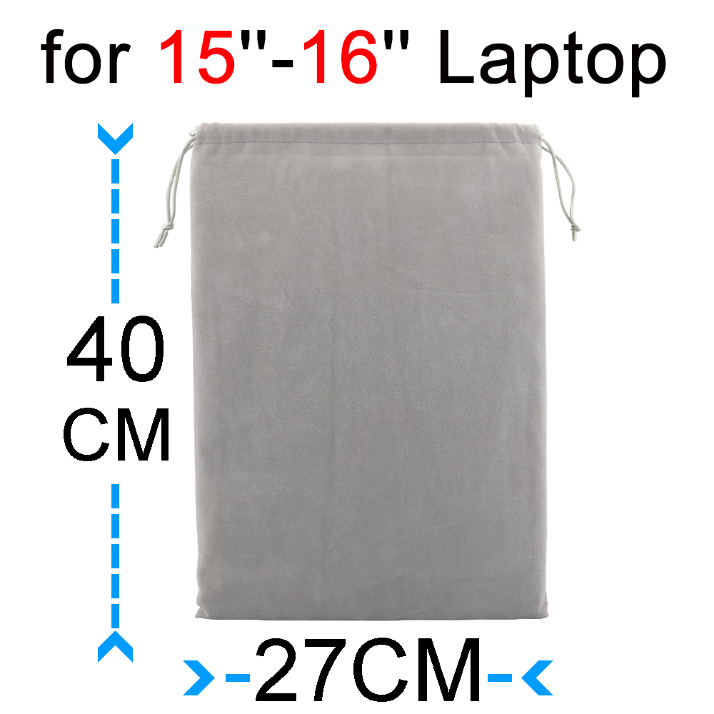Uniwersalny pokrowiec na laptopa do MacBook Pro 14 Air 13 12 11 15 16 15.6 cala, szara torba na notebooka, worek ze sznurkiem, wkładka do torebki na HP Lenovo: Ciemnoszary