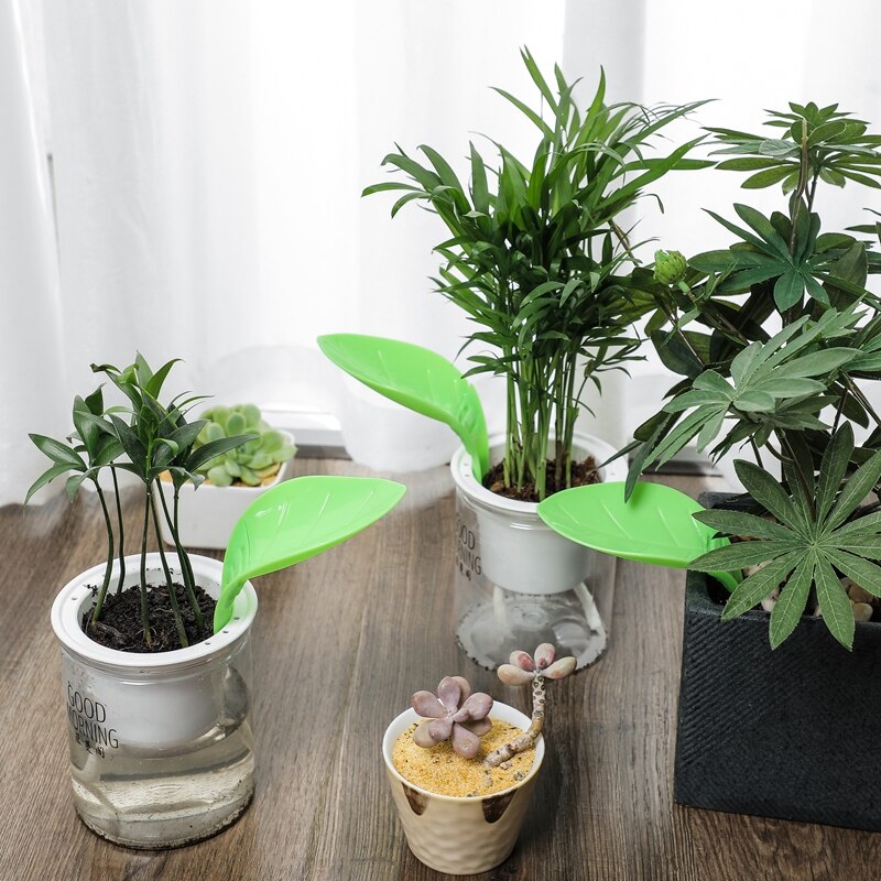1/3pcs Potted Plant Diversion Watering Funnel Plant Leaf Shape Watering Device Splash Proof Watering Tool Garden Home Office Use
