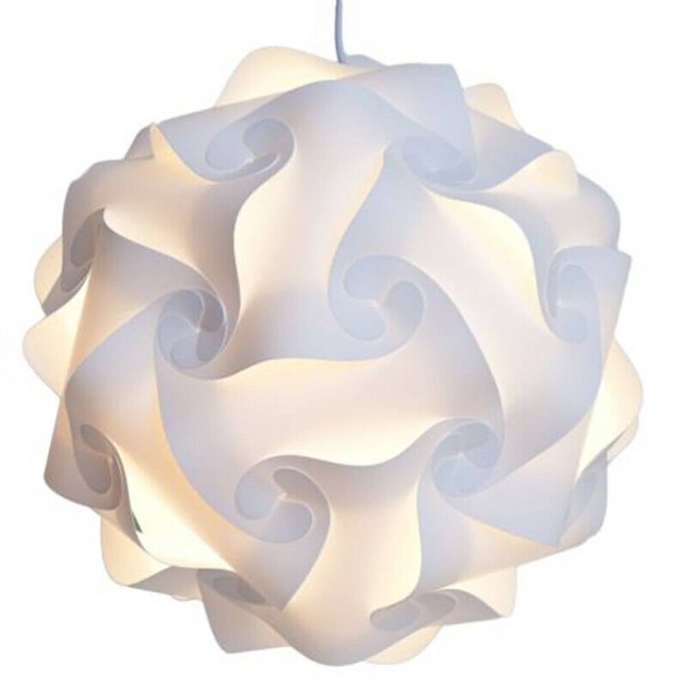 Moderne iq puslespil lys lampeskærm loft lampeskærm dekoration lysekrone vedhæng lys hjem tilbehør: Hvid