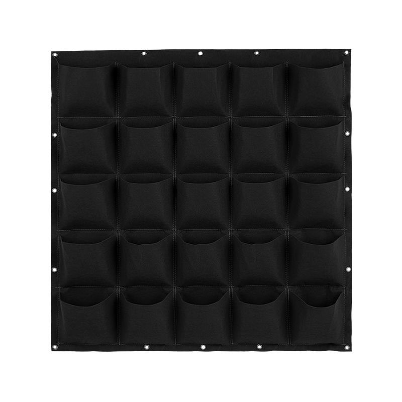 Fleur sac de plantation, tenture murale sac de plantation cadre croissante récipient pot de fleurs pour jardin plante, fleur, multiples poches: 25 pockets 100x100cm