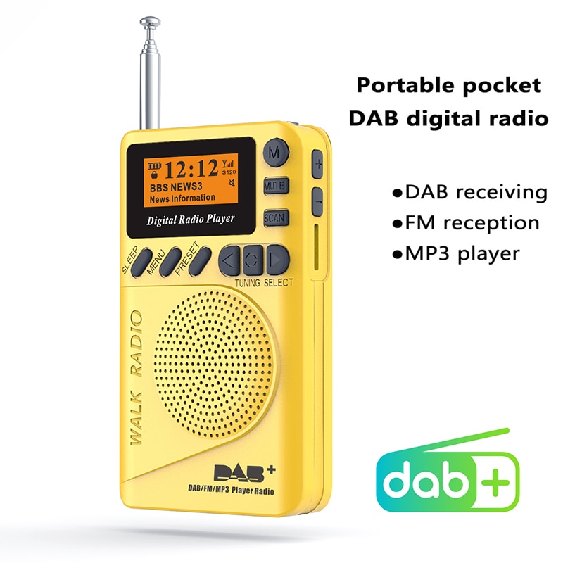 Draagbare Mini Radio Receiver Pocket Dab/Dab + Digitale Radio Fm Lcd Display Goede Sound Speaker Lange Levensduur Batterij