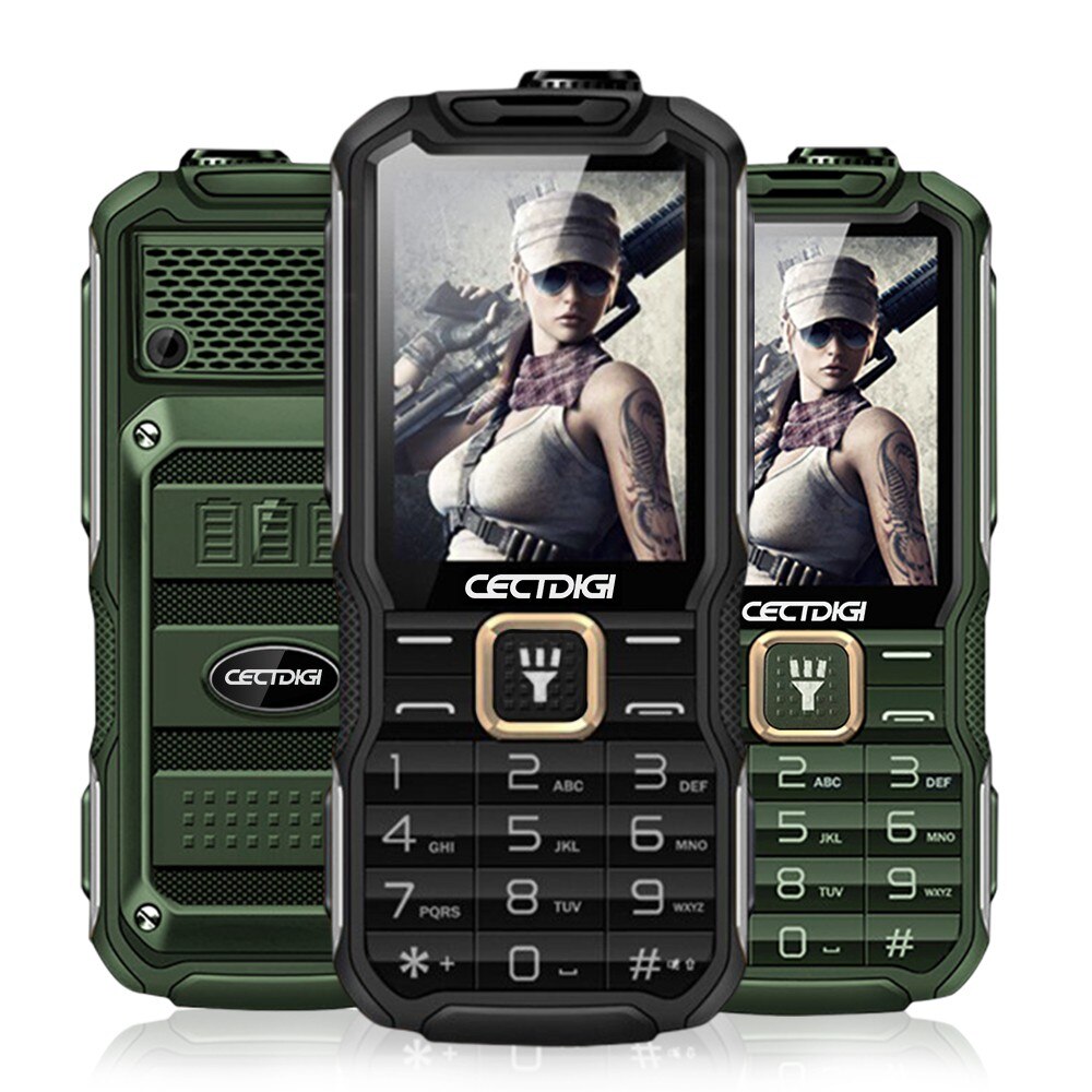 CECTDIGI T9900 outdoor 2G Feature Phone Shockproof cep telefonu 2.8'' GSM Back Camera FM Loud speaker Telefon Celular 15800mAh