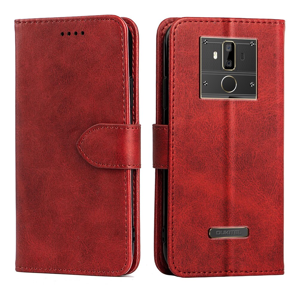 SRHE Cover For Oukitel K7 Case Flip Leather Luxury Silicone Magnet Wallet On Case For Oukitel K7 Cover Cases Capa: Red