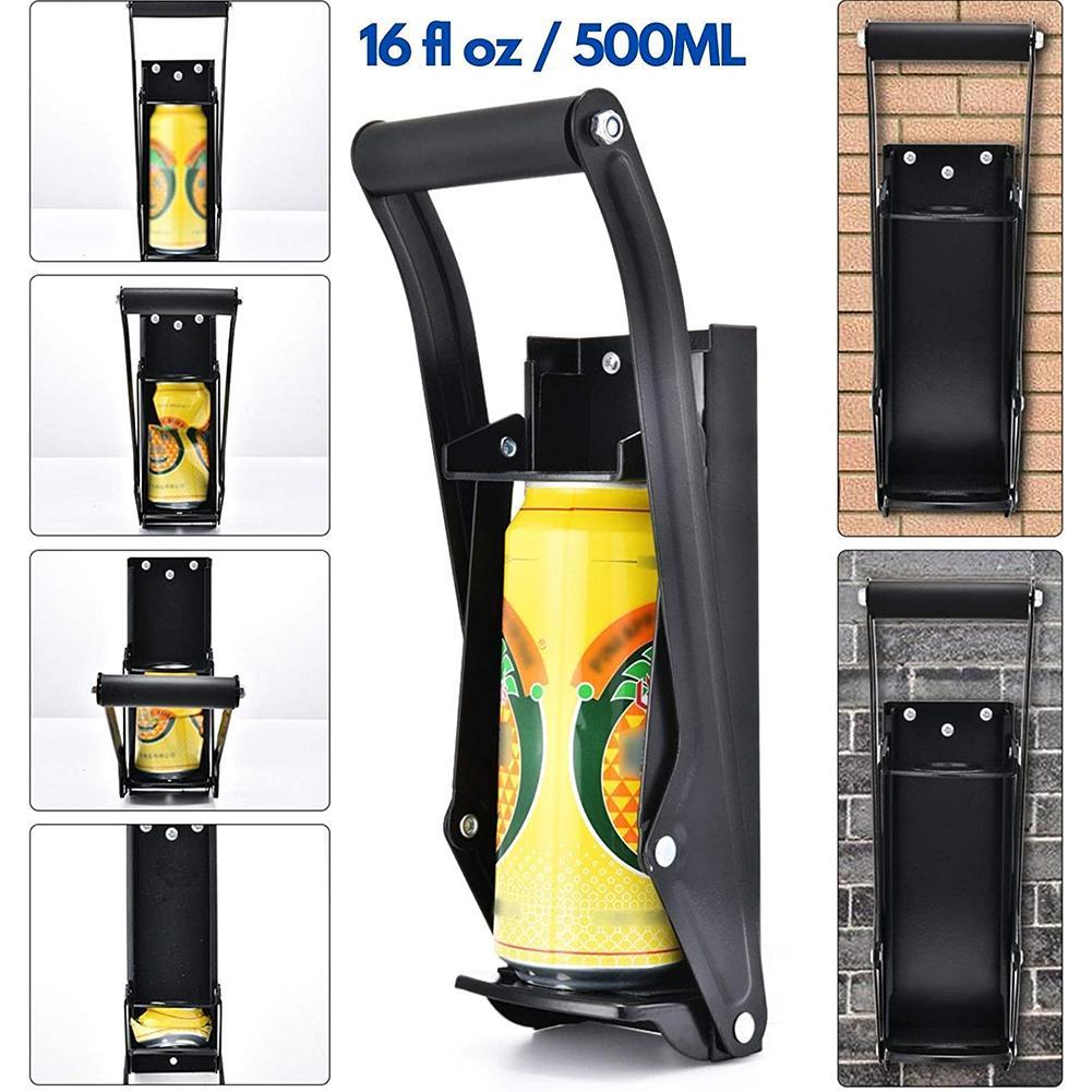 Trituradora de botellas de 500ml/16oz, utensilios de cocina, abrebotellas montado en la pared, trituradora de latas de cerveza con abrebotellas de mano