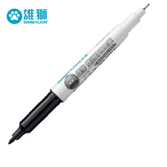 Lifemaster simbalion twin tuschpen 0.5mm/1.0mm 2 stk / lot alkohol base blækmærke på alt cd / træ / metal / glas / keramik 685