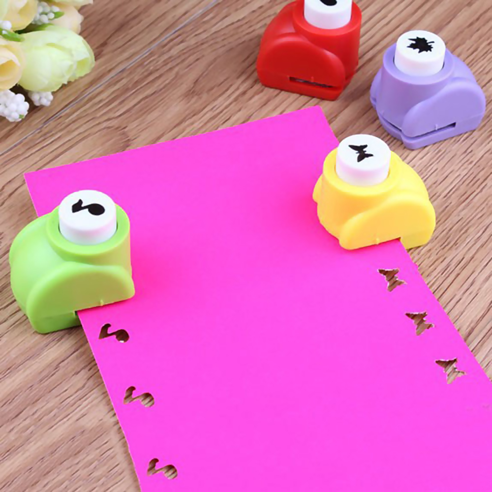 Mini DIY Stationery Kid Xmas Hand Press Album Paper Craft Punch Embosser Tree