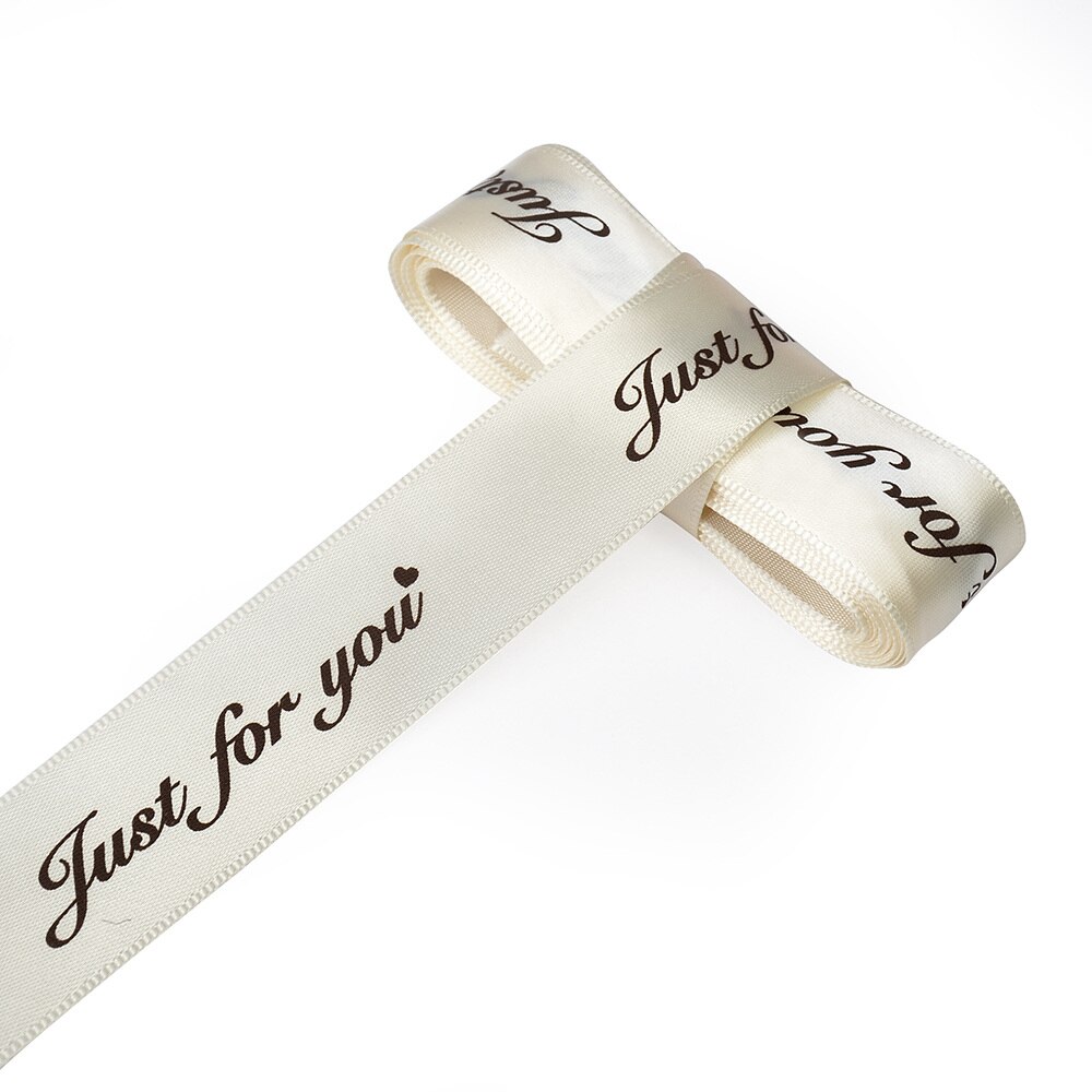5m 25mm speciaal voor jou bedrukt polyester lint voor bruiloft, feest, kerstdecoratie, doe-het-zelf, knutsel, kaart, inpaklinten, striklinten: Wit