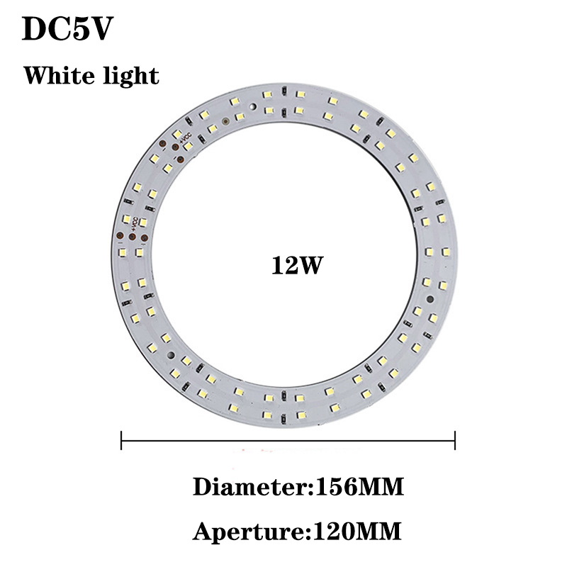 1 ST LED Chips DC5V Dimbare Lichtkaart 5730SMD Enkele/Drie Kleur LED lichtbron 10 W/12 W Met USB Dimmer Controller 1.5 m lijn: Ivoor