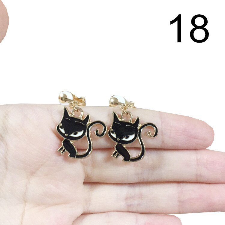 Clip On Earrings Kids Cute Cartoon Animal Cat Ear No Piercing Ear Rings For Children Jewelry Korean Ear Clip For Girls: 18