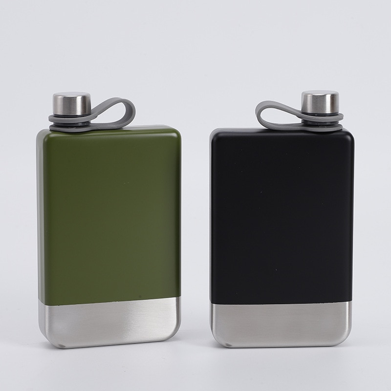 9 OZ Wine Pot Stainless Steel Hip Flask Modern Travel Whiskey Alcohol Liquor Bottle Small Mini Bottle Portable