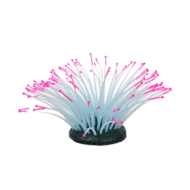 Fish Tank Glowing Decor Effect Artificial Silicone Plant Sea Anemone for Fish Tank Decoration Aquarium Ornament