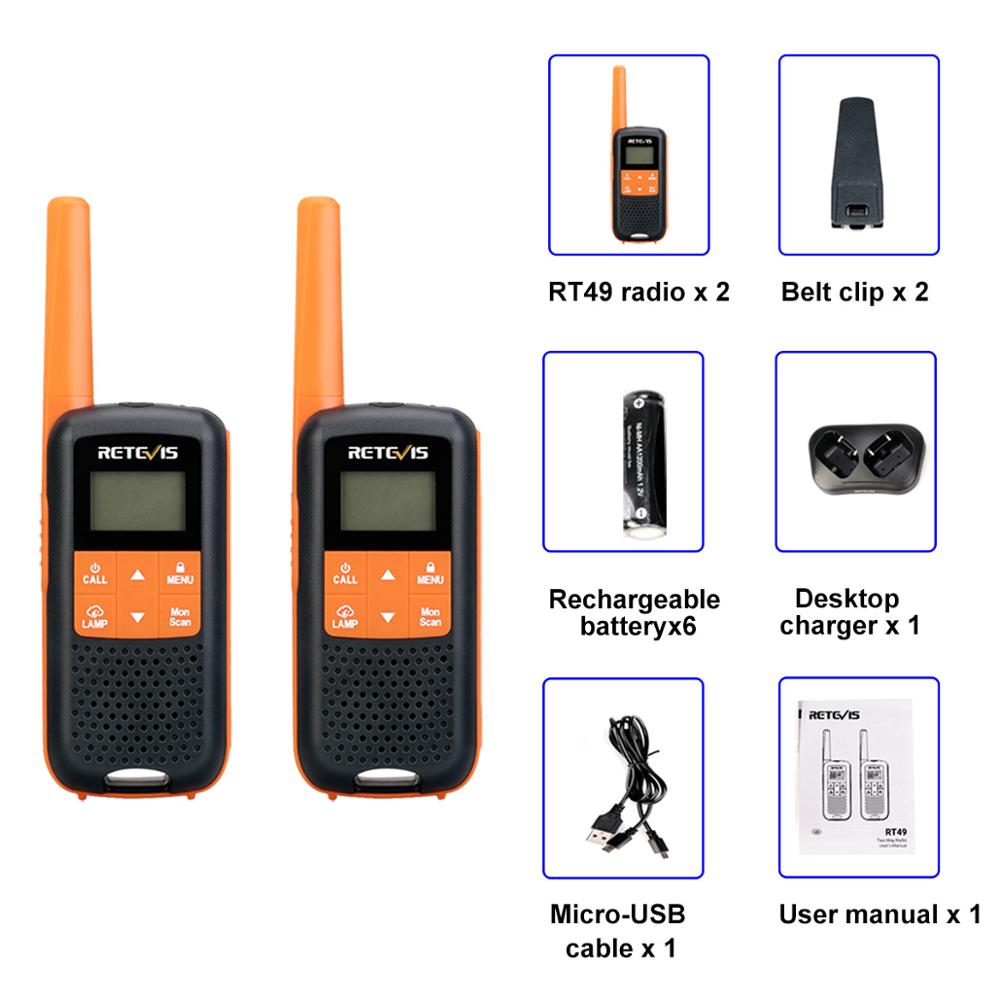 Retevis RT649/RT49 Walkie Talkie 2 stücke PMR446 FRS Familie Verwenden Radio IP65 Wasserdicht Für Jagd NOAA VOX Notfall walkie-Tonfilme