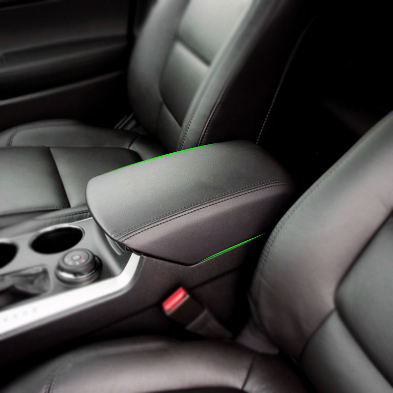 Auto Middenarmsteun Box Cover Microfiber Lederen Sticker Trim Voor Ford Explorer