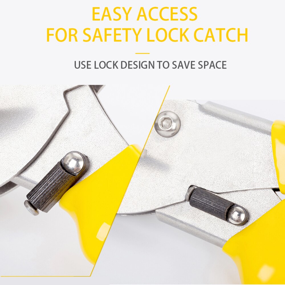 Tool Steel PVC Multi Angle Miter Cutter Hand Shear Trim Tools 45-135° with 10 Spares Blade for Plumbers Electricians Carpenters