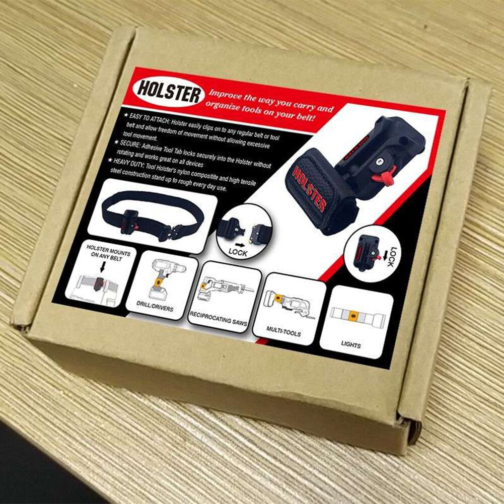 Taladro eléctrico con hebilla de almacenamiento para cinturón, utensilio para colgar en la cintura, funda organizadora para llave y martillo, destornillador