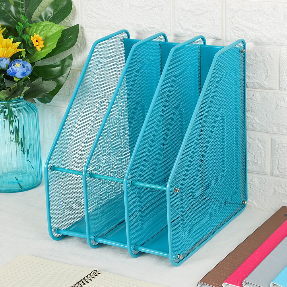 Bureaumap Organizer Office Organizer Desktop Sorteerkast Bookshelf Magazine File Rack Verticale Mezzanine kan worden geplaatst A4 Paper Notebook Bindmiddelhouder (Color : B