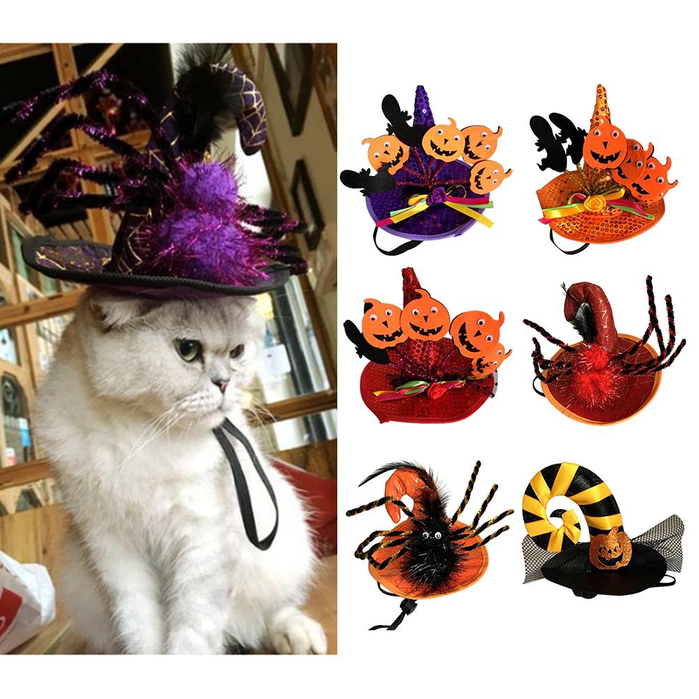 Halloween Dierbenodigdheden Hond Ornamenten Halloween Huisdier Spider Hoed Pompoen Wizard Transfomation Cap