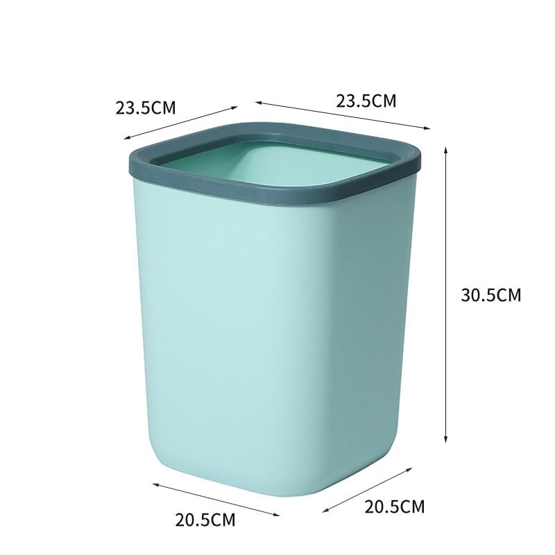 Poubelle en plastique grande cuisine salle de bains bureau, corbeille pour toilettes salon sans couvercle: 12