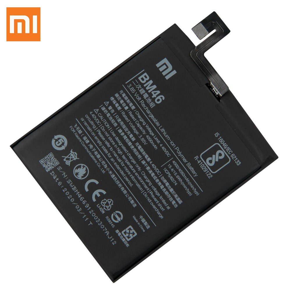 Originele Vervanging BM46 Batterij Voor Xiaomi Redmi Note 3 Pro Hongmi Note3 Redrice Opmerking 3 Echt Telefoon Batterij 4050Mah