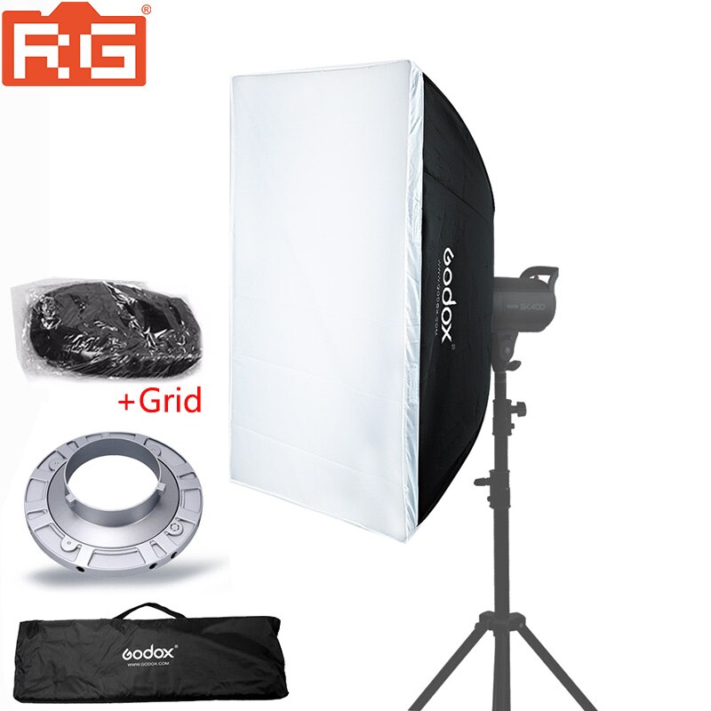 Godox softbox 60*60/60*90/90*90/70*100/80*120 Portable Rectangular soft box with Bowens Mount Optional Honeycomb Grid Softbox: 60x60cm / FW