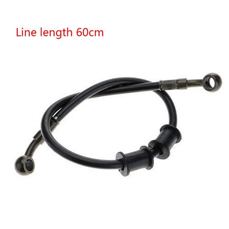 50cm-120cm Motorcycle brake Hose Braided Steel Brake Clutch Oil Hose Line: black-2