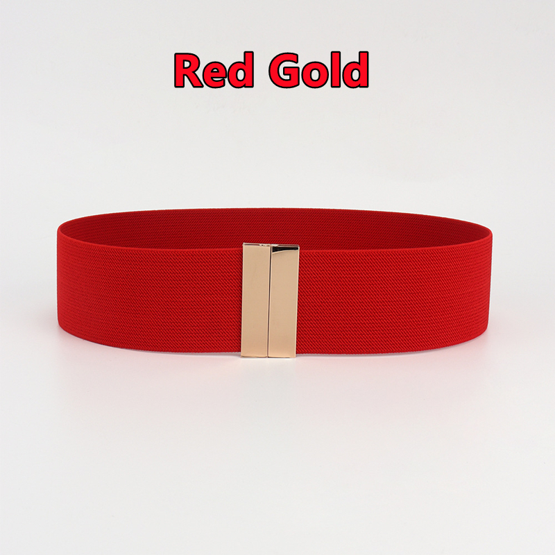 Cinturones anchos con banda elástica para mujer, cinturón sencillo para abrigo, hebilla femenina, correa negra, accesorios de decoración para vestido: Verde