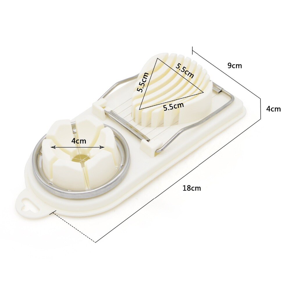 2 In 1 Multifunctionele Eiersnijder Roestvrijstalen Gekookt Ei Apple Aardbei Bloem Randen Sectie Cutter Keuken Tool