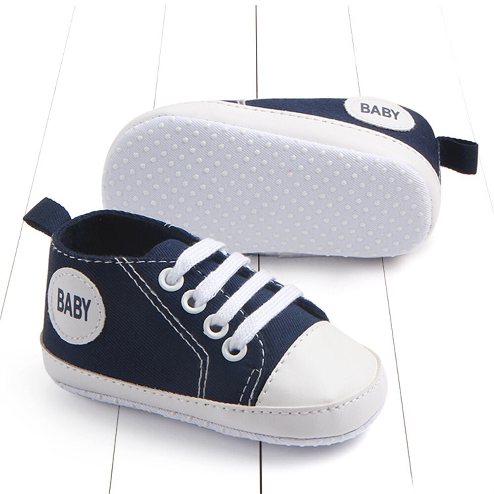 Primavera e outono 0-1 ano de idade sapatos de lona do bebê menino sapatos para homens tênis de bebê menina com sola tênis para bebês meninos