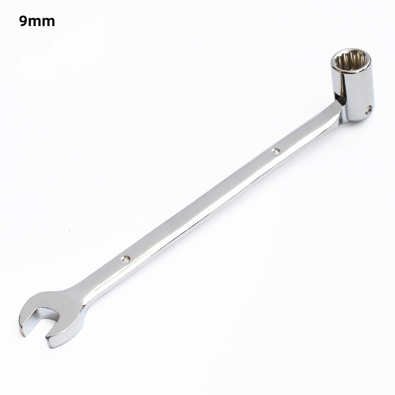 Herramienta de llave de tubo giratoria de doble extremo, juego de enchufes de actividad, herramientas, llave de tubo Flexible de cabeza giratoria métrica, herramienta de acero CRV: Negro