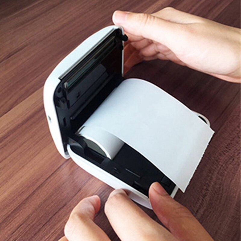 Mini Thermische Printer Draadloos 57*30Mm Gevoelige Sticker Printen Papier Met 3Rolls 5M Verkeerde Topic zelfklevend Papier