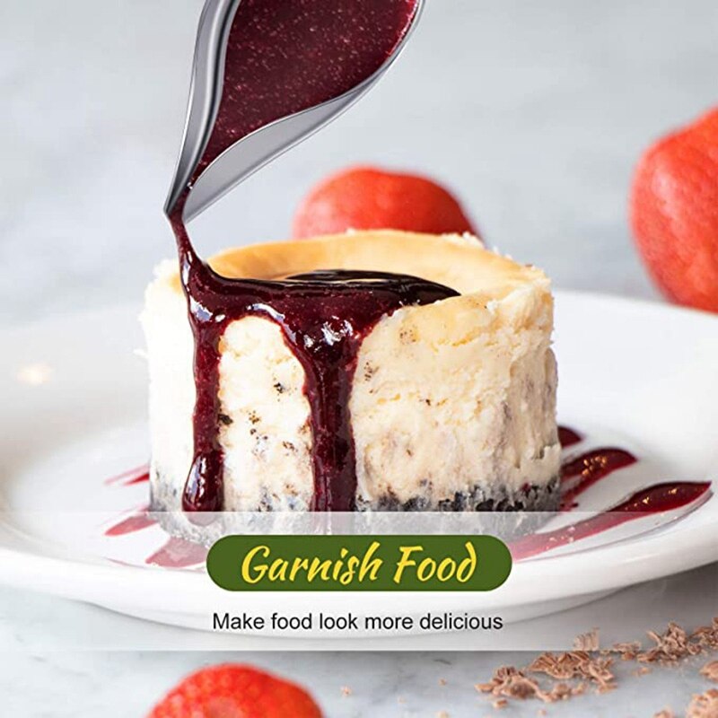 3 Pcs Candy Dipping Tools Chocolate Dipping Fork Spoons Set 2 Pieces Culinary Decorating Spoons for Decorative Plates