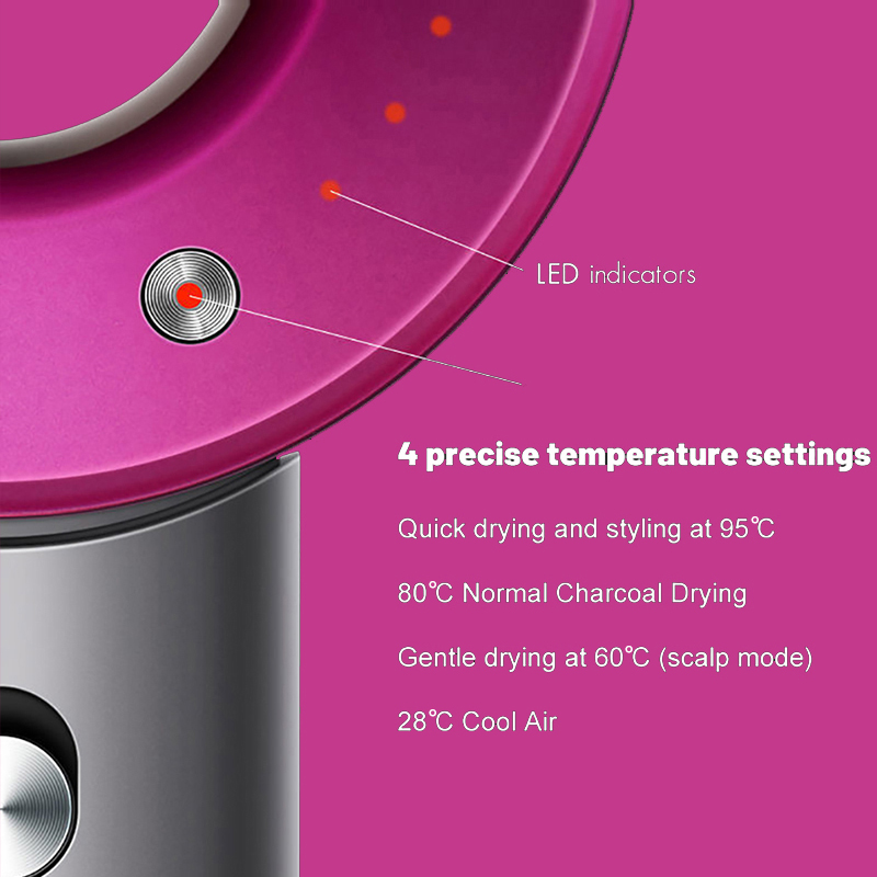 Ion Leafless Hairdryer Air Dry Electric Hair Dryer with Ionization Super Ionic Diffuser Blow Drier