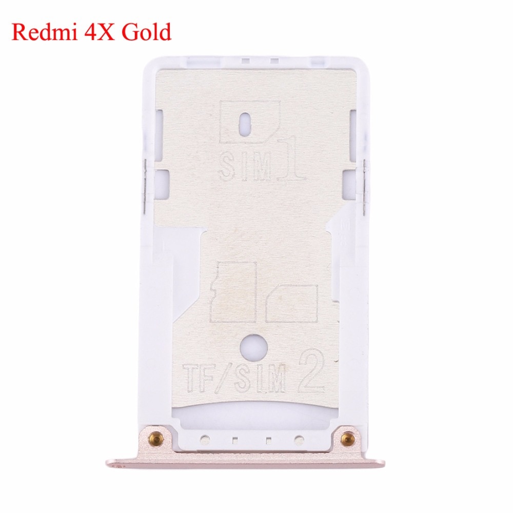 Nuovi pezzi di ricambio per adattatori per fessura per fessura per fessura per schede SIM per Xiaomi Redmi 4A / 4X adattatori per vassoi per schede SIM e SIM / TF