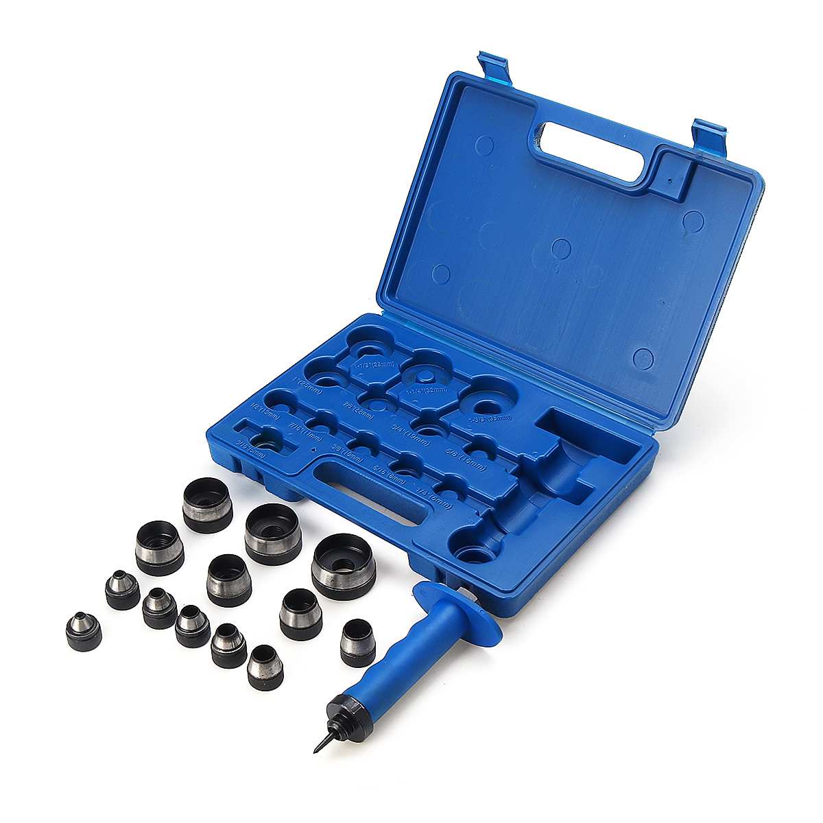 14Pcs Heavy Duty Hollow Punch Kit Set Gasket Leather Rubber Punching Diy Leathercraft Perforating Tools Herramientas Para Cuer
