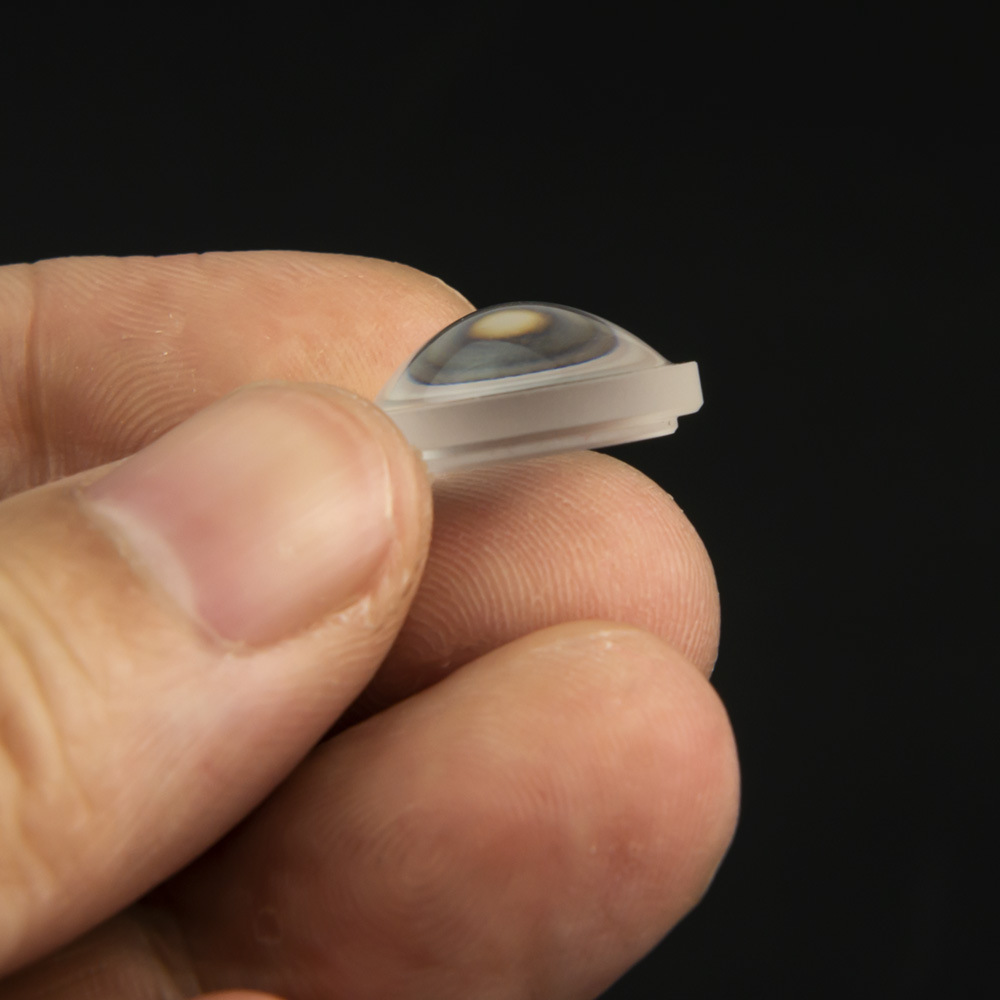 Lente de condensación asférica para proyector, lente de vidrio óptico Plano-convexo, 17mm y 28mm