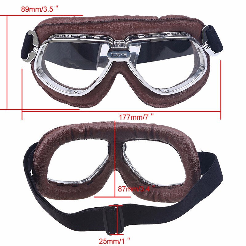 Possbay Motorbril Biker Volwassen Bril Sunglass Atv Cruiser Eyewear Cafe Racer Sneeuw Schaatsen Goggles