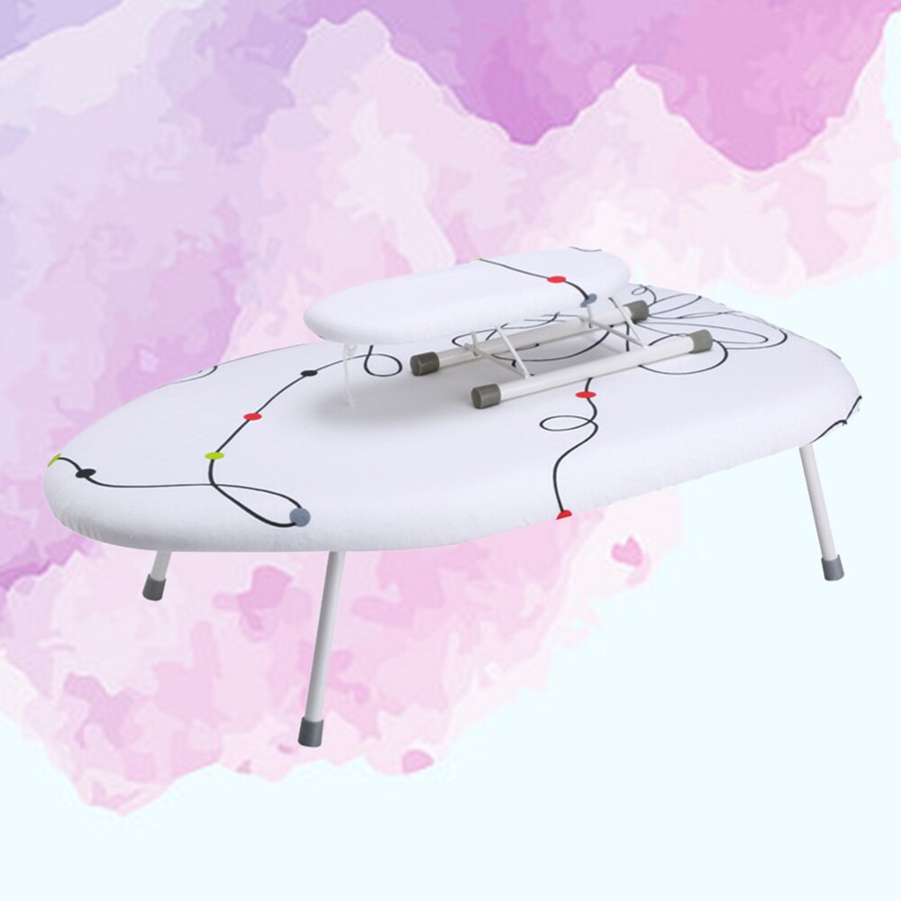 Folding Ironing Board Space Saving Heat Resistant Ironing Rack with Breathable Fireproof Pad (random style)