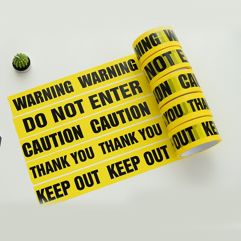 4.8cmx25m Barricades Ribbon Danger Tape Safety Caution Tape Warning Tape With Black Twill DJA88