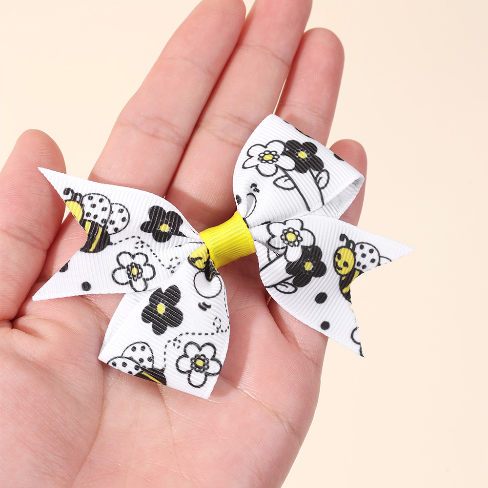 8-delige set schattige bijen haarclips voor meisjes, mini bijen decoratie strik haarclips, klik haarclips en haarbandjes set haaraccessoires