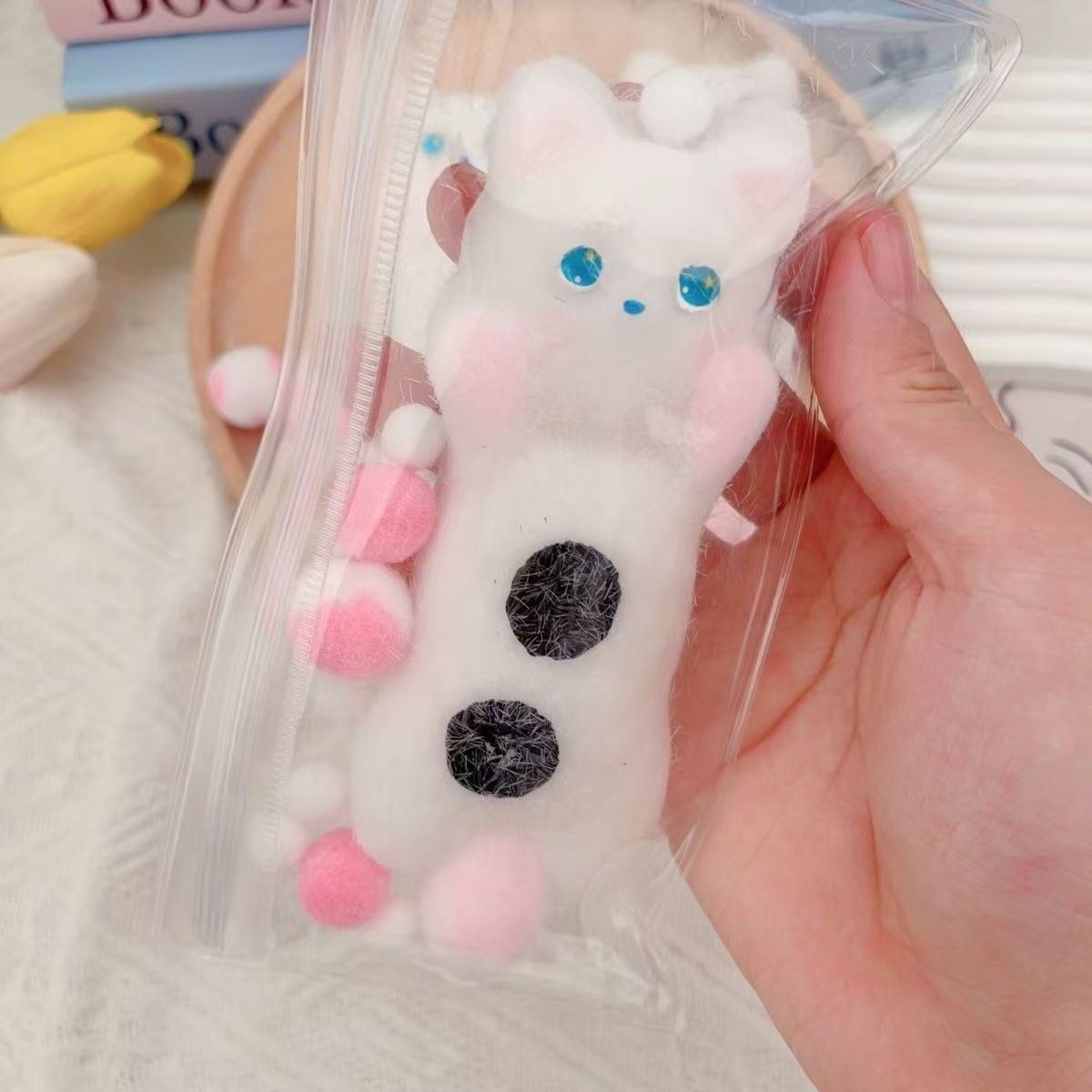 Pie antiestrés de Navidad, pie blando suave, pegajoso, alivio del estrés, juguetes relajantes, apretar, tabique, pata de gato, juguete de dibujos animados Kawaii