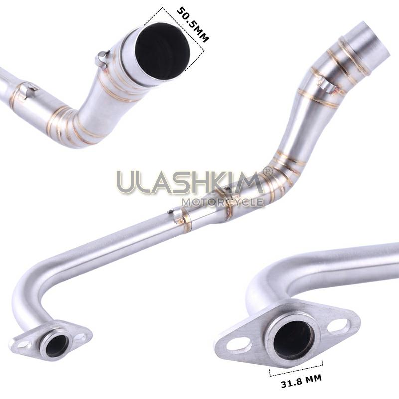 NMAX155 Motorcycle Exhaust Pipe Scooter Front of Exhaust Pipe Stainless Steel Slip On Full System For YAMAHA NMAX 155 N MAX 155