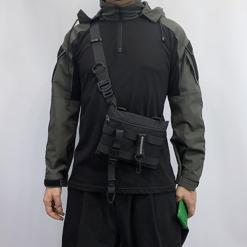 Techwear Stil Punk Hüfte hüpfen Brust Tasche Taktische Taille Gürtel Tasche Männer Frauen Multi Funktion Straße lässig Sport Crossbody Schlinge Tasche