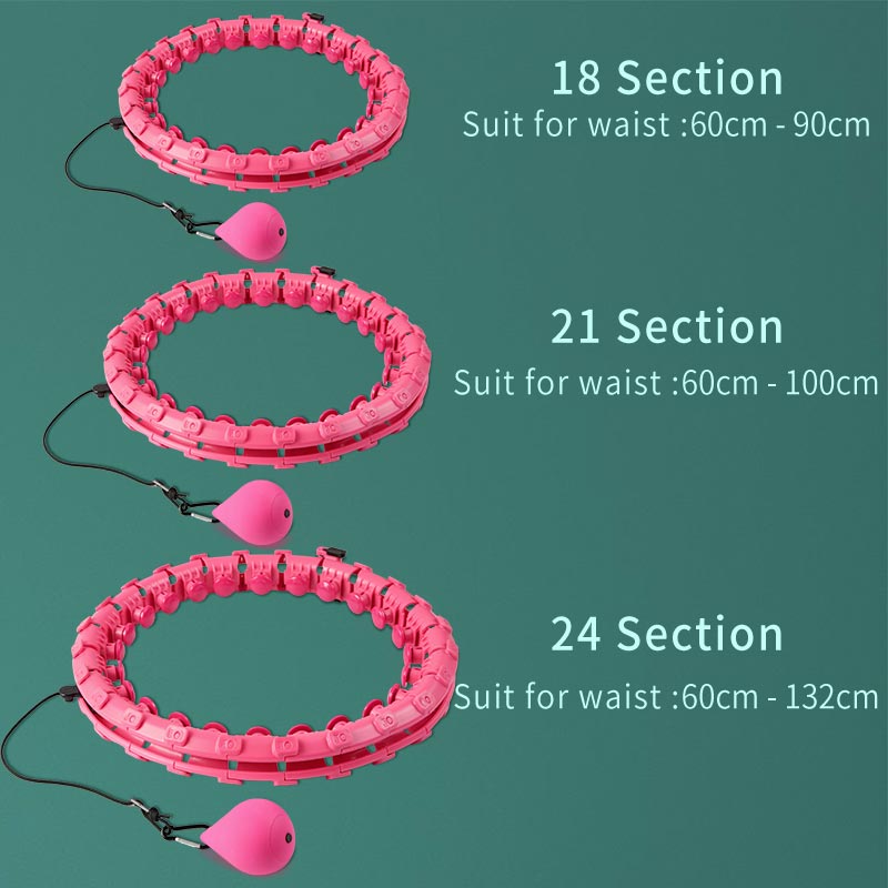 TMT 18-24 Section Sport Hoops Detachable 360° Smart Massage Thin Waist Hoop Fitness Equipment for Weight Loss Home Training Gym