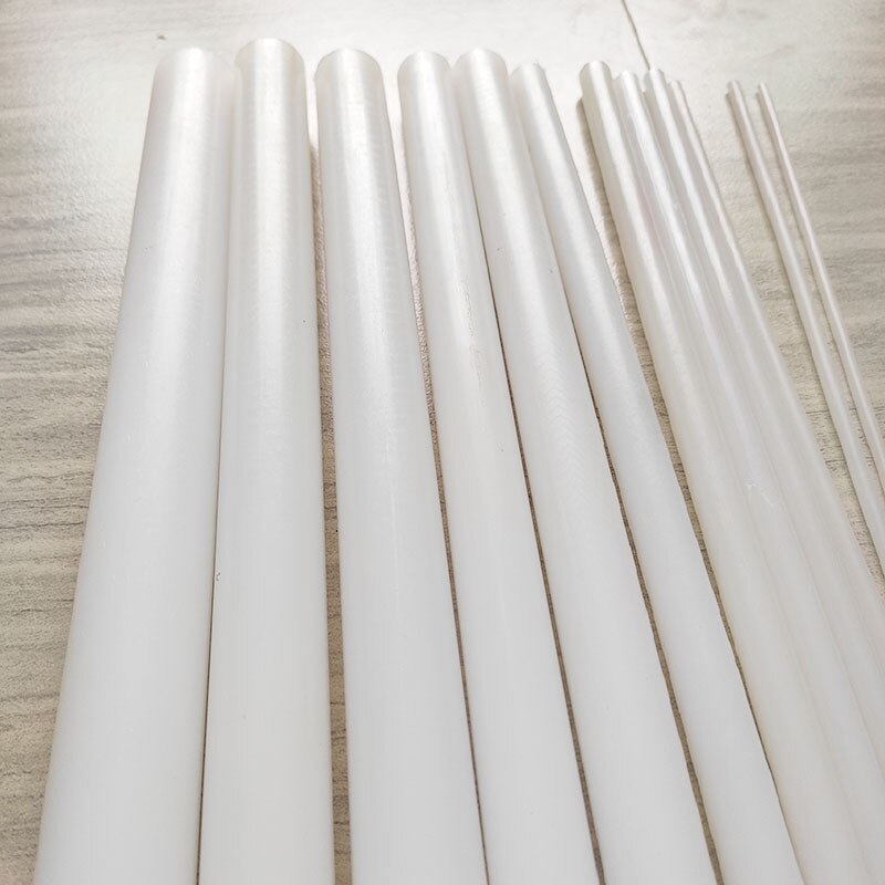 50cm / 25cm white Polyamide stick PA6 pure Nylon rods Wear resistant rod dia.4mm~45mm bar For machining