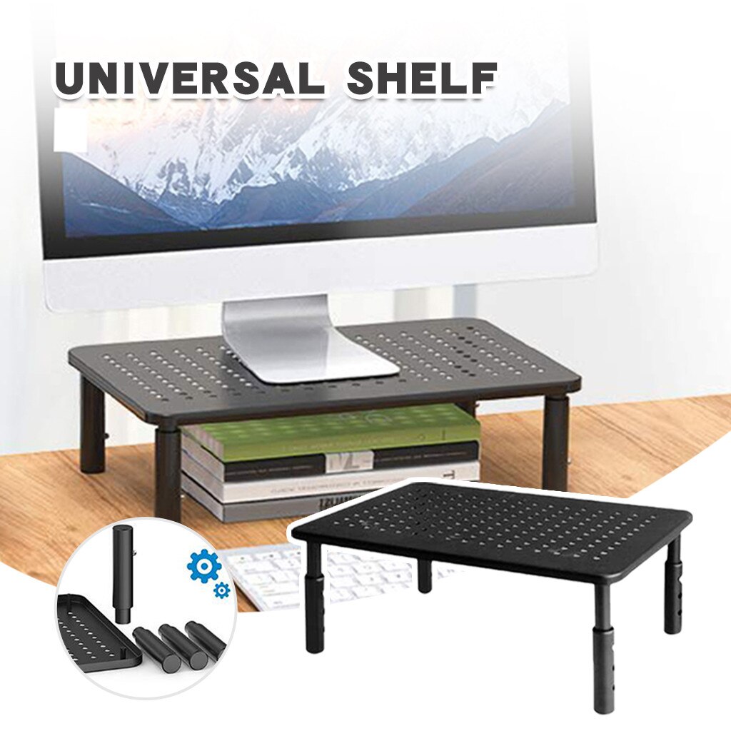 40# Desk Organiser Computer Screen Top Shelf Desktop Holder Stand Magic Screen Caddy Display Shelf Home Office Storage Rack