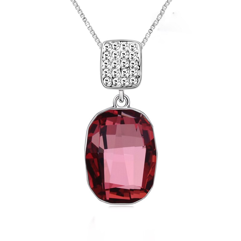 YAMEGA Austrian Rhinestone Crystal Pendant Necklace Chain Unique Fine Jewelry Necklaces for Women Perfect qualiy