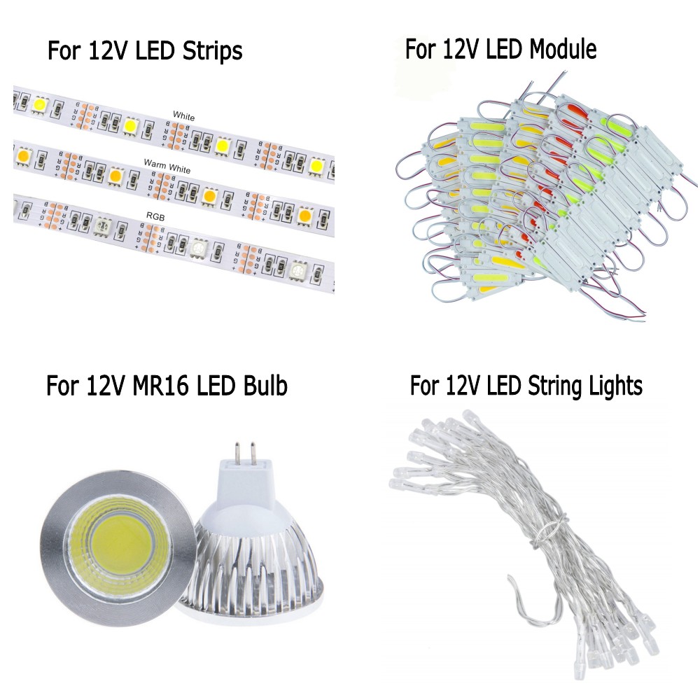 DC 12 v LED Driver 300mA 450mA 600mA 1A 2A Voeding voor LED Strip String Spotlight AC 110 v 220 v Transformator