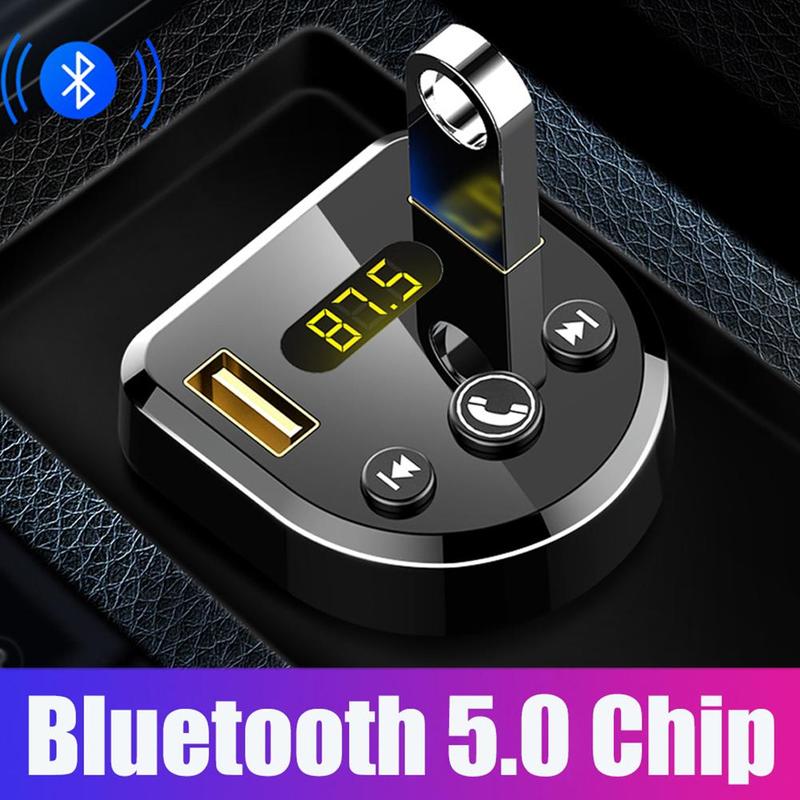 Auto Kit MP3 Speler Handsfree Bluetooth 5.0 Fm-zender Dual Usb Auto-oplader Ondersteuning U Disk Muziek Play Fm Modulator