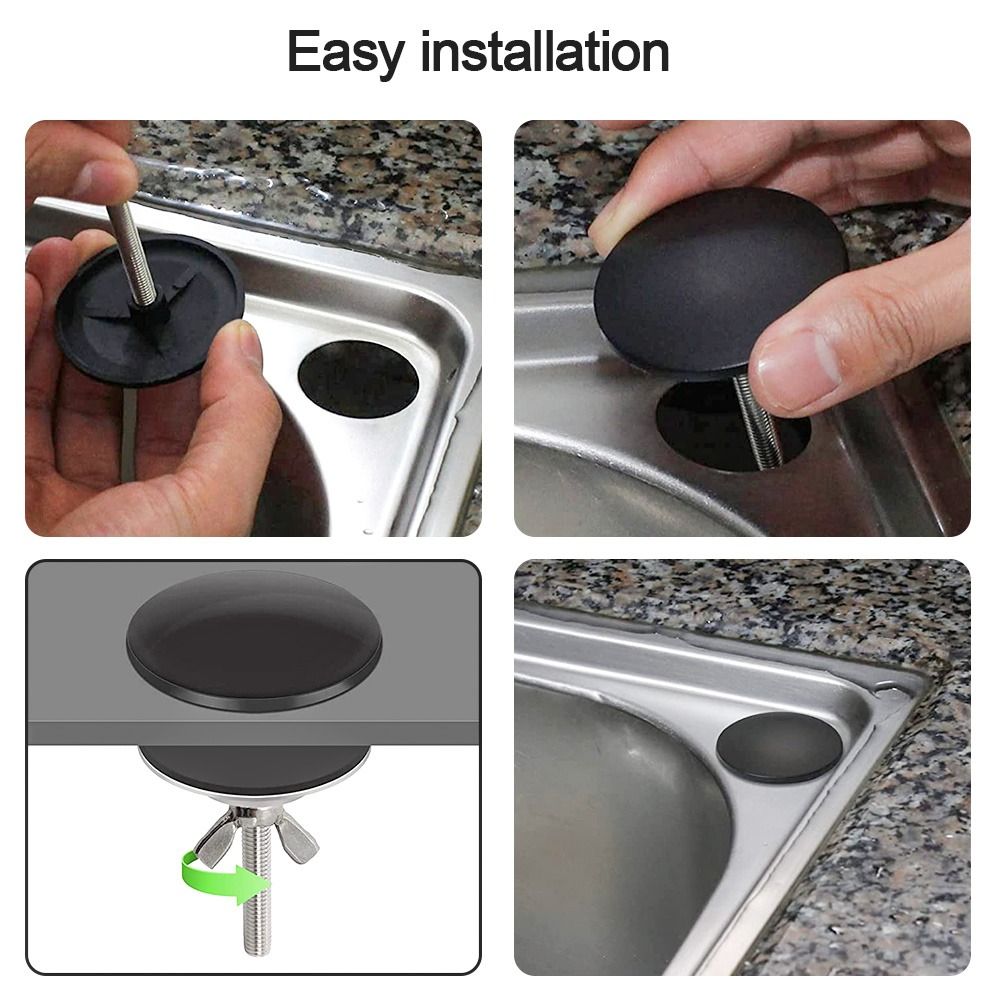 Kitchen Accessories Drainage Seal Water Stopper Stainless Steel Metal Tap Hole Plug Faucet Hole Cover Sink Plug Sink Hole Cover